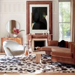 Spazio Brown Marble Side Table -Furniture Sales Store CB2SP22 20A v1 RET