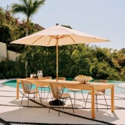 Pinet Teak Outdoor Dining Table 12' 11 Pinet Teak Outdoor Dining Table 12' -Furniture Sales Store CB2SU23 RC 01A HERO 1