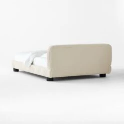 Cantar Ivory Velvet Upholstered Queen Bed -Furniture Sales Store CantarIvoryVelvetQBed3QBSSS23