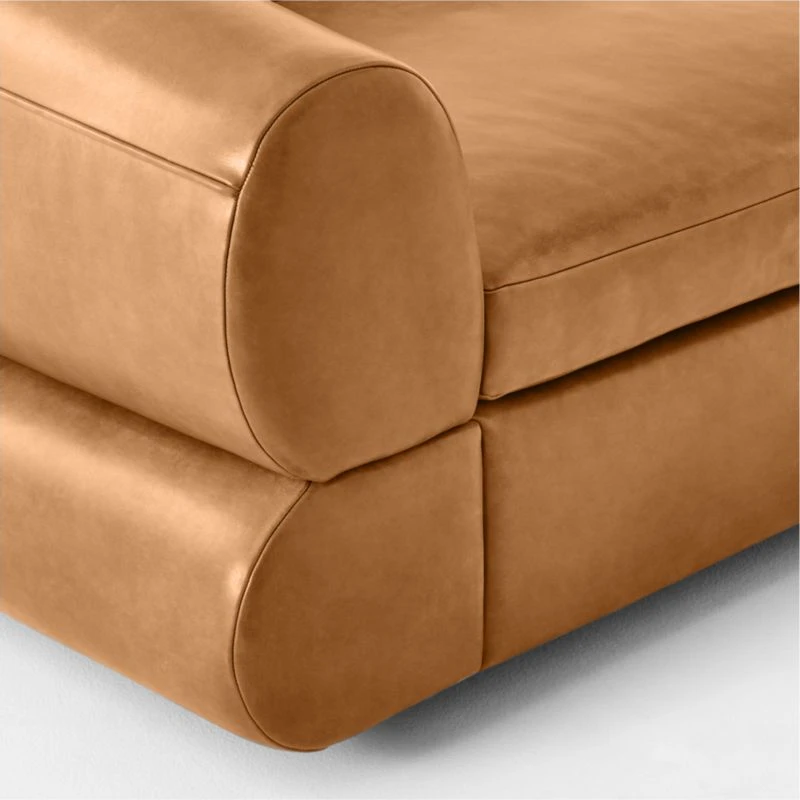 Chale 5-Piece Brown Leather Sectional Sofa 6 Chale 5-Piece Brown Leather Sectional Sofa - Image 6