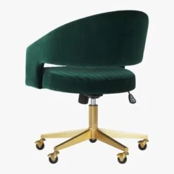 Channel Green Velvet Office Chair 12 Channel Green Velvet Office Chair -Furniture Sales Store ChannelGrnVlvtOffcChair3QBF19
