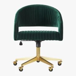 Channel Green Velvet Office Chair 9 Channel Green Velvet Office Chair -Furniture Sales Store ChannelGrnVlvtOffcChairSOF19