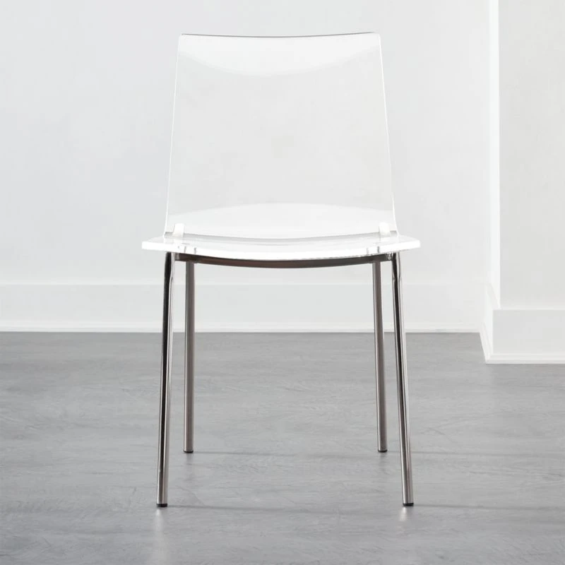 Chiaro Clear Chair Nickel 1 Chiaro Clear Chair Nickel