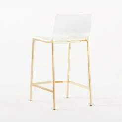 Chiaro Clear Counter Stool Gold Set Of 2 12 Chiaro Clear Counter Stool Gold Set Of 2 -Furniture Sales Store ChiaroClrCntrStl24inGold3QBSSS21