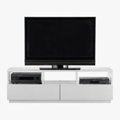 Chill High-Gloss White Media Console 60'' -Furniture Sales Store ChillMediaConsoleAV1F10