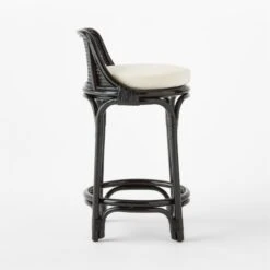 Coba Black Rattan Counter Stool -Furniture Sales Store CobaCaneCounterStoolSDSSF22 1