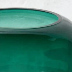 Coco Round Forest Green Glass Hurricane Candle Holder Small -Furniture Sales Store CocoFrstGrnSmlGlsHrrcnAV3SHS22