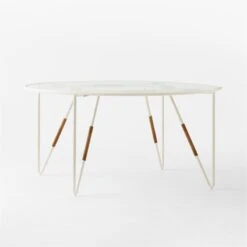 Colombe Round Ivory Metal Outdoor Dining Table With Glass Top 11 Colombe Round Ivory Metal Outdoor Dining Table With Glass Top -Furniture Sales Store ColombeBlancDiningTable3QSSS23