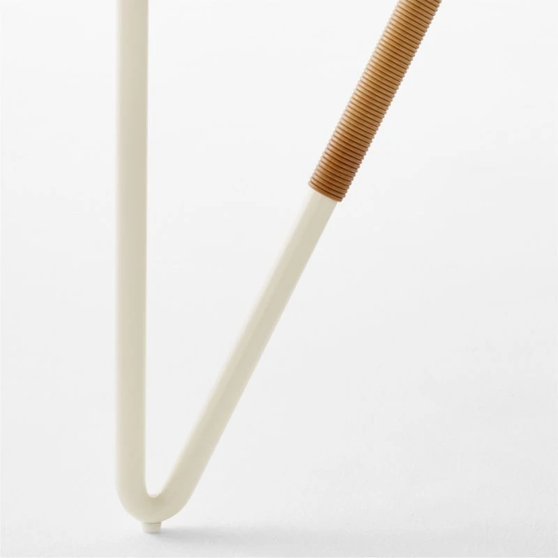 Colombe Round Ivory Metal Outdoor Dining Table With Glass Top 7 Colombe Round Ivory Metal Outdoor Dining Table With Glass Top - Image 7