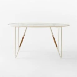 Colombe Round Ivory Metal Outdoor Dining Table With Glass Top 10 Colombe Round Ivory Metal Outdoor Dining Table With Glass Top -Furniture Sales Store ColombeBlancDiningTableSOSSS23