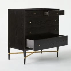 Connoisseur 5-Drawer Black Oak Wood Dresser Model 1003 12 Connoisseur 5-Drawer Black Oak Wood Dresser Model 1003 -Furniture Sales Store ConnoisseurDresser3QAVSSS21