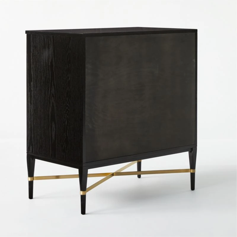 Connoisseur 5-Drawer Black Oak Wood Dresser Model 1003 7 Connoisseur 5-Drawer Black Oak Wood Dresser Model 1003 - Image 7