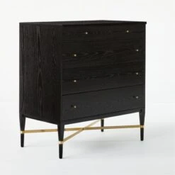 Connoisseur 5-Drawer Black Oak Wood Dresser Model 1003 11 Connoisseur 5-Drawer Black Oak Wood Dresser Model 1003 -Furniture Sales Store ConnoisseurDresser3QSSS21