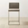 Coop Metal And Mushroom Velvet Counter Stool