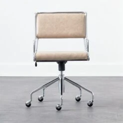 Court Pearl Vegan Leather Office Chair