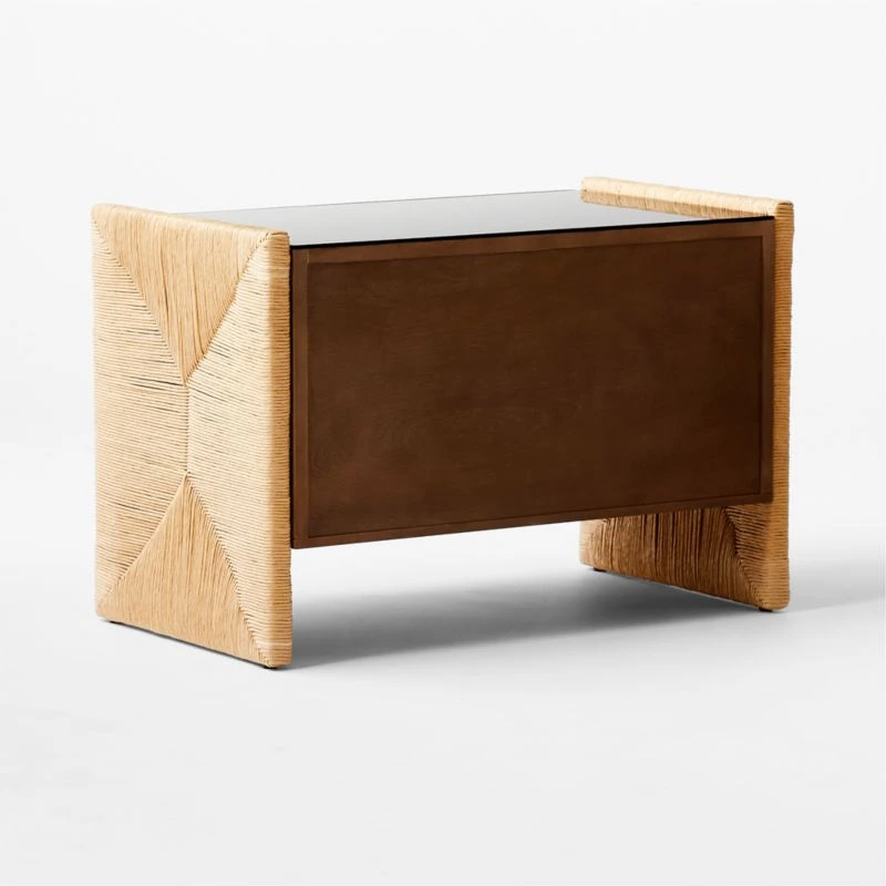 Crillo 2-Drawer Brown Nightstand With Mirror Top 8 Crillo 2-Drawer Brown Nightstand With Mirror Top - Image 8