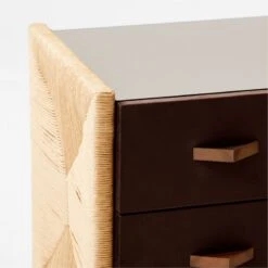 Crillo 2-Drawer Brown Nightstand With Mirror Top 17 Crillo 2-Drawer Brown Nightstand With Mirror Top -Furniture Sales Store CrilloNatNightstandAVSSF21