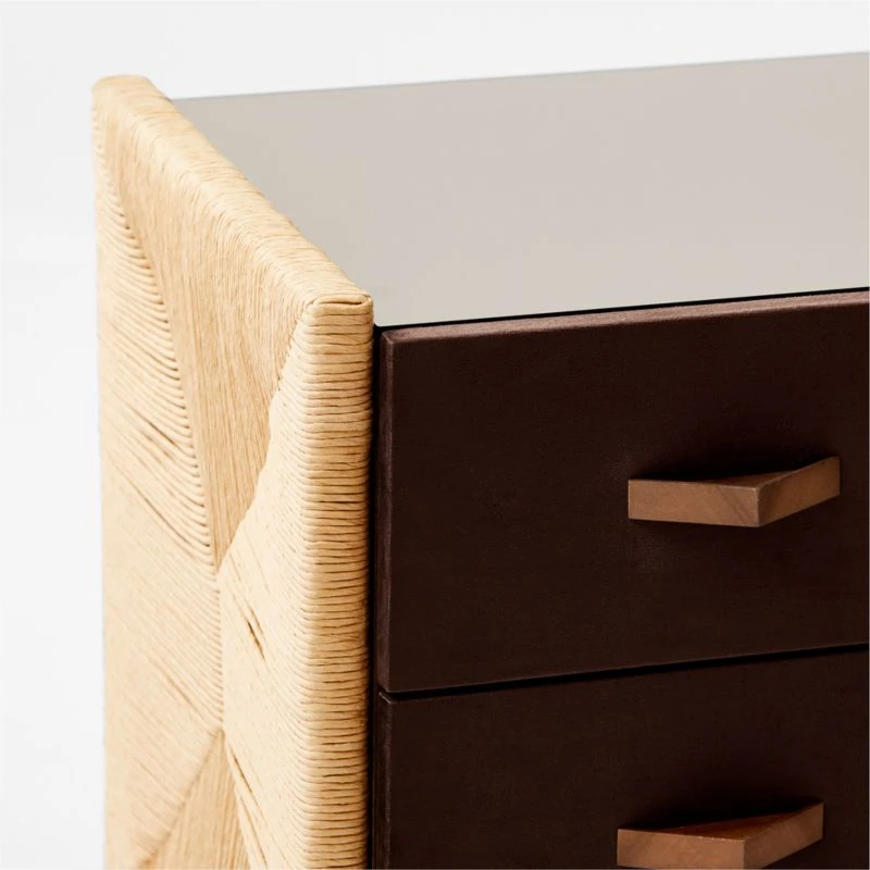 Crillo 2-Drawer Brown Nightstand With Mirror Top 9 Crillo 2-Drawer Brown Nightstand With Mirror Top - Image 9