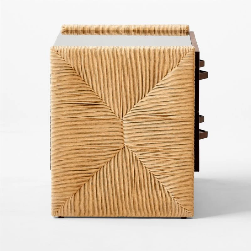 Crillo 2-Drawer Brown Nightstand With Mirror Top 7 Crillo 2-Drawer Brown Nightstand With Mirror Top - Image 7