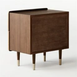 Crimped 2-Drawer Gold Leaf Nightstand 14 Crimped 2-Drawer Gold Leaf Nightstand -Furniture Sales Store CrimpedGldLeafNightstand3QBF20