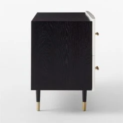 Crimped 4-Drawer White Oak Wood Dresser -Furniture Sales Store CrimpedWhiteLowDresserSDSSF21