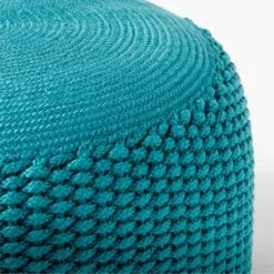 Criss Knit Emerald Pouf -Furniture Sales Store CrissKnitEmeraldPoufAVSSS22