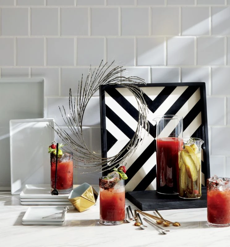 Cuatro Rectangular White Serving Platter Small Set Of 8 2 Cuatro Rectangular White Serving Platter Small Set Of 8 - Image 2