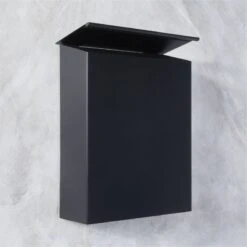 Damon Black Vertical Mailbox 7 Damon Black Vertical Mailbox -Furniture Sales Store DamonVrtBlackMailboxAV2SHF22