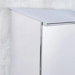 Damon Polished Stainless Vertical Mailbox -Furniture Sales Store DamonVrtPldSSMailboxAV3SHF22
