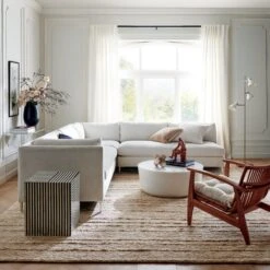 Noelie Rattan Lounge Chair With White Cushion -Furniture Sales Store Decker3PieceSnowSectionalFB21 1x1