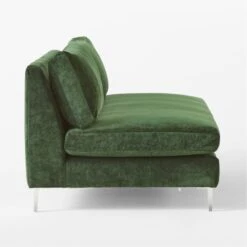 Decker Green Performance Velvet Armless Loveseat 9 Decker Green Performance Velvet Armless Loveseat -Furniture Sales Store DeckerGrnArmlessLoveseatSDSSF23