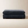 Deseo Charcoal Grey Performance Velvet Ottoman