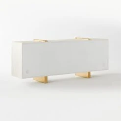 Dorset Lacquered White Linen Credenza -Furniture Sales Store DorsetLinenCredenza3QBSSS21