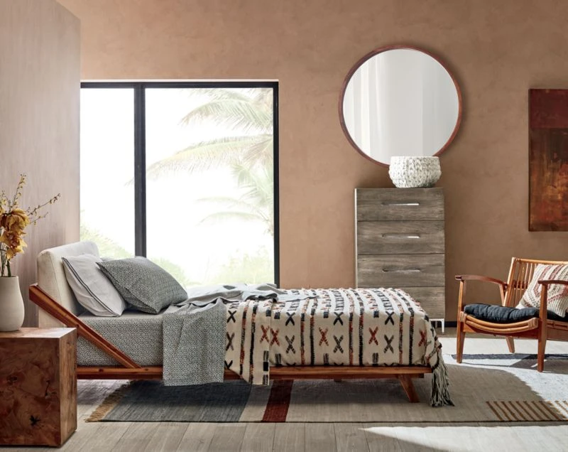 Drommen Acacia Wood Platform Queen Bed 7 Drommen Acacia Wood Platform Queen Bed - Image 7