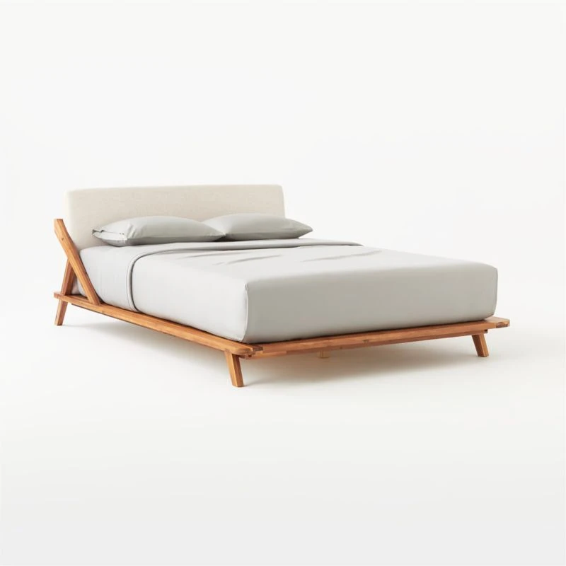 Drommen Acacia Wood Platform Queen Bed 3 Drommen Acacia Wood Platform Queen Bed - Image 3