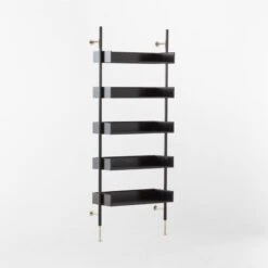 Effie Black Oak Wall Mount Bookshelf 7 Effie Black Oak Wall Mount Bookshelf -Furniture Sales Store EffieEbonizedOakBookcase3QSSF22