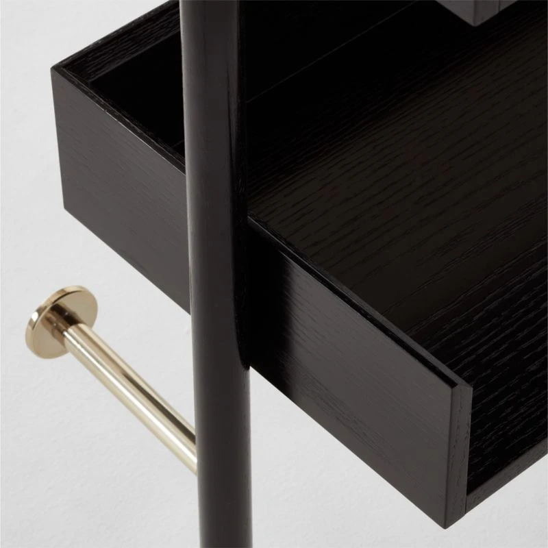 Effie Black Oak Wall Mount Bookshelf 5 Effie Black Oak Wall Mount Bookshelf - Image 5