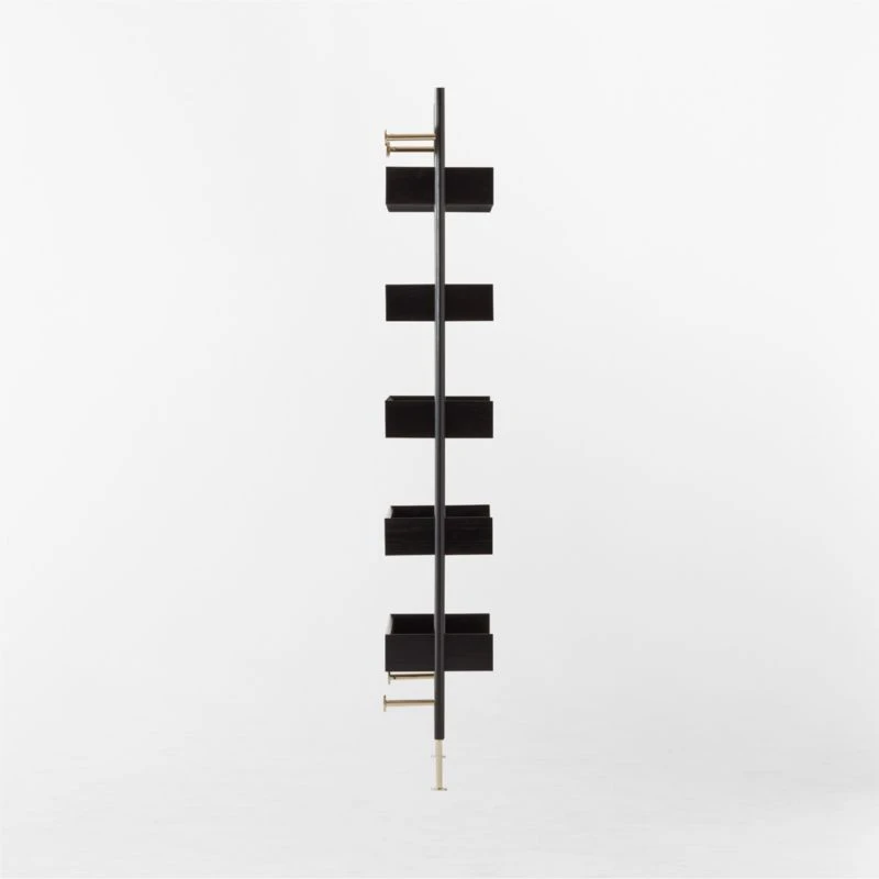 Effie Black Oak Wall Mount Bookshelf 4 Effie Black Oak Wall Mount Bookshelf - Image 4