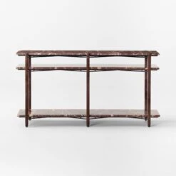 Ember Red Marble Console Table -Furniture Sales Store EmberRdMrblConsoleTableSOSSF22