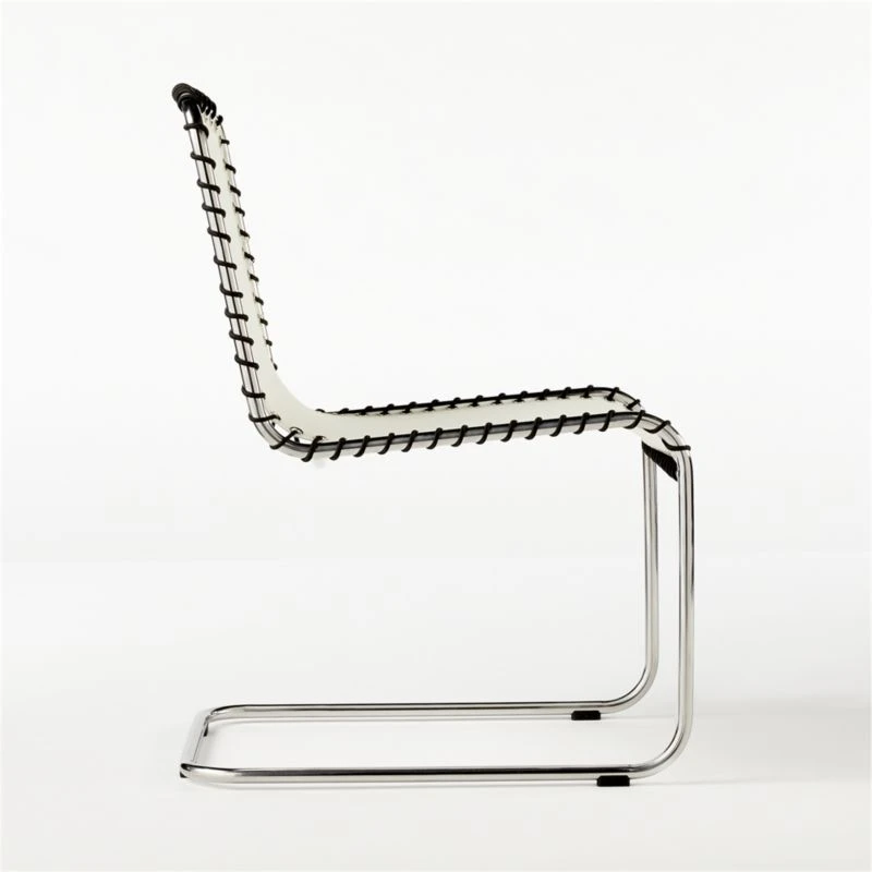 Enzo Natural Sunbrella ® Outdoor Armless Sling Chair Set Of 4 8 Enzo Natural Sunbrella ® Outdoor Armless Sling Chair Set Of 4 - Image 8