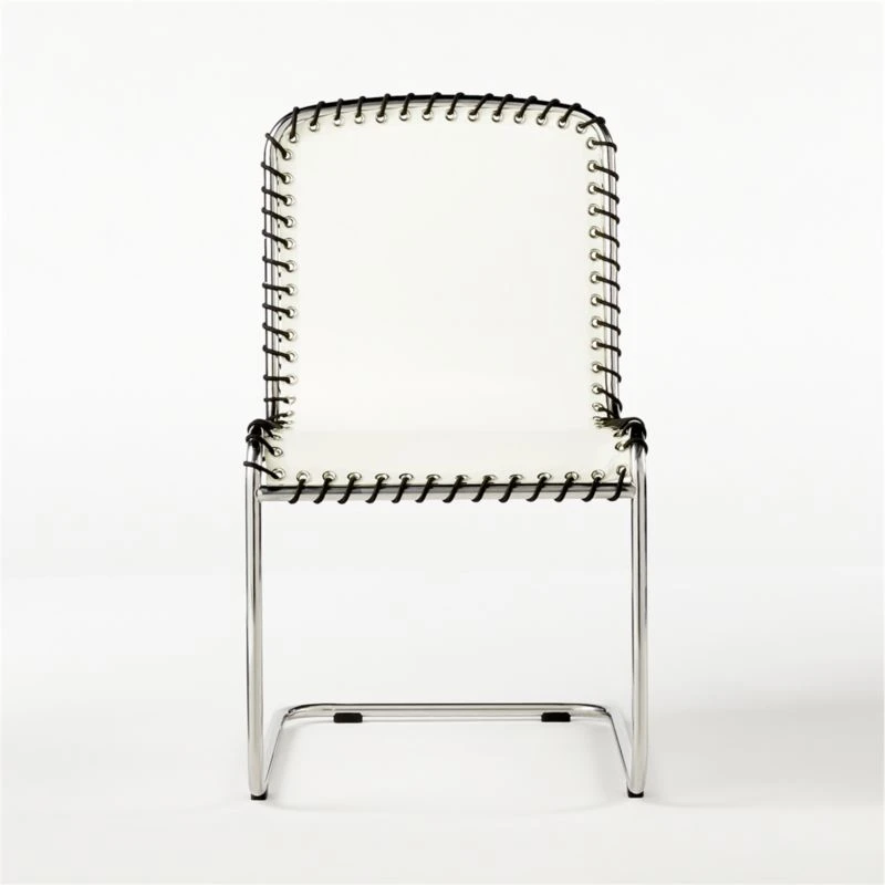 Enzo Natural Sunbrella ® Outdoor Armless Sling Chair Set Of 4 6 Enzo Natural Sunbrella ® Outdoor Armless Sling Chair Set Of 4 - Image 6