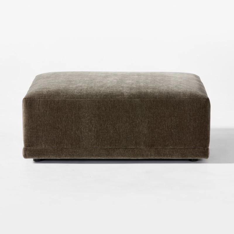 Faible Grey Performance Velvet Ottoman 3 Faible Grey Performance Velvet Ottoman - Image 3