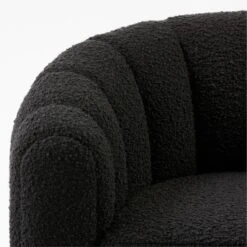 Fitz Channeled Black Boucle Swivel Chair Set Of 2 11 Fitz Channeled Black Boucle Swivel Chair Set Of 2 -Furniture Sales Store FitzTeddyBlkSwivelChairAVSSF23