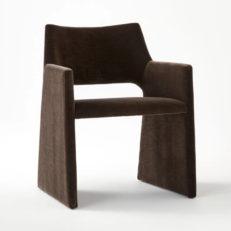 Foley Mink Velvet Dining Armchair 5 Foley Mink Velvet Dining Armchair - Image 5