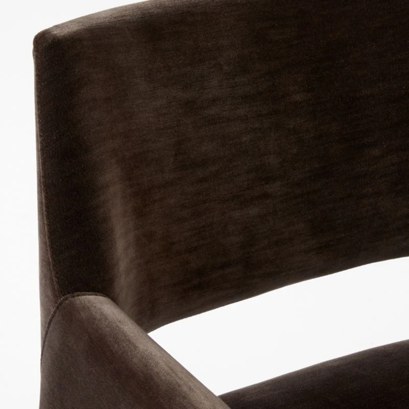 Foley Mink Velvet Dining Armchair 8 Foley Mink Velvet Dining Armchair - Image 8