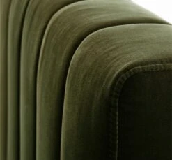 Forte Channeled Green Velvet Queen Bed -Furniture Sales Store ForteGreenKingBedAVSSF22