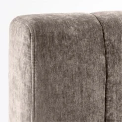 Forte Channeled Grey Velvet Queen Bed -Furniture Sales Store ForteGreyLushNickelQBedAVSSS21