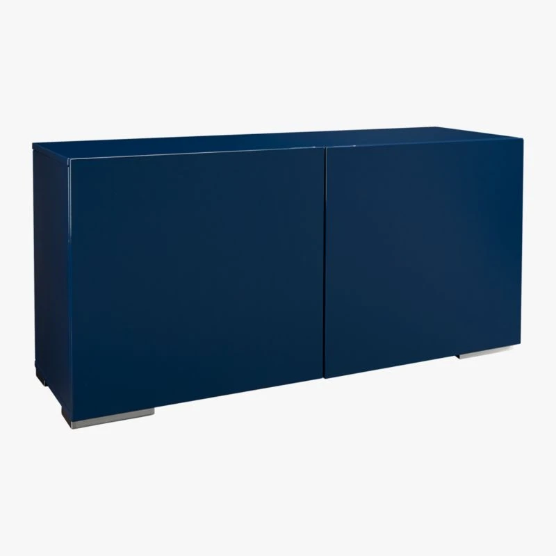 Fuel High-Gloss Navy Blue Credenza 3 Fuel High-Gloss Navy Blue Credenza - Image 3