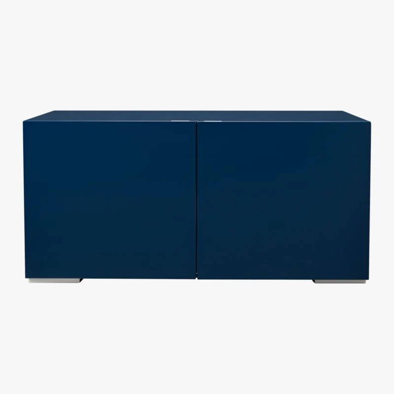 Fuel High-Gloss Navy Blue Credenza 2 Fuel High-Gloss Navy Blue Credenza - Image 2