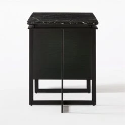 Fullerton 3-Drawer Black Metal And Oak Wood Desk With Black Marble Top 13 Fullerton 3-Drawer Black Metal And Oak Wood Desk With Black Marble Top -Furniture Sales Store FullertonModBkDkWBkDrNLgSDF20